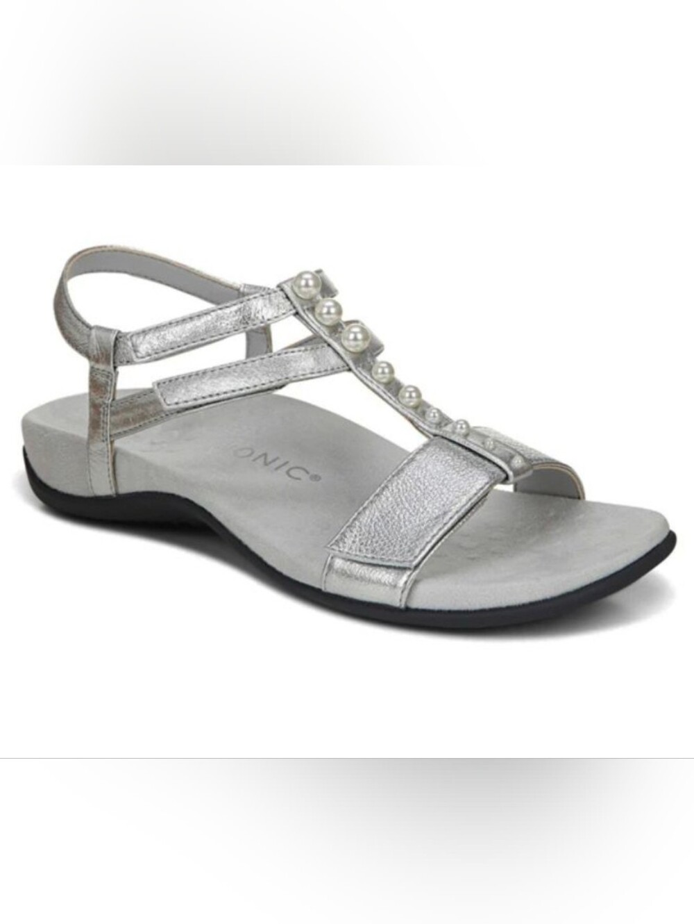 Vionic Silver Mikah Embellished Sandal Size 6.5